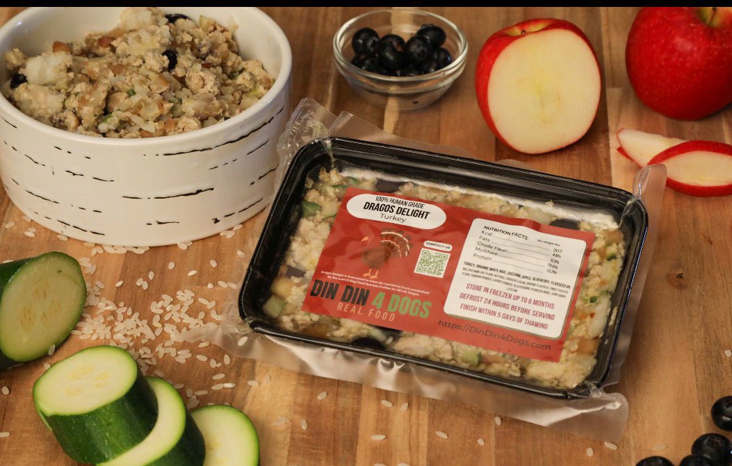 Tasty Turkey - case includes 24, 8oz meals - Din Din 4 Dogs