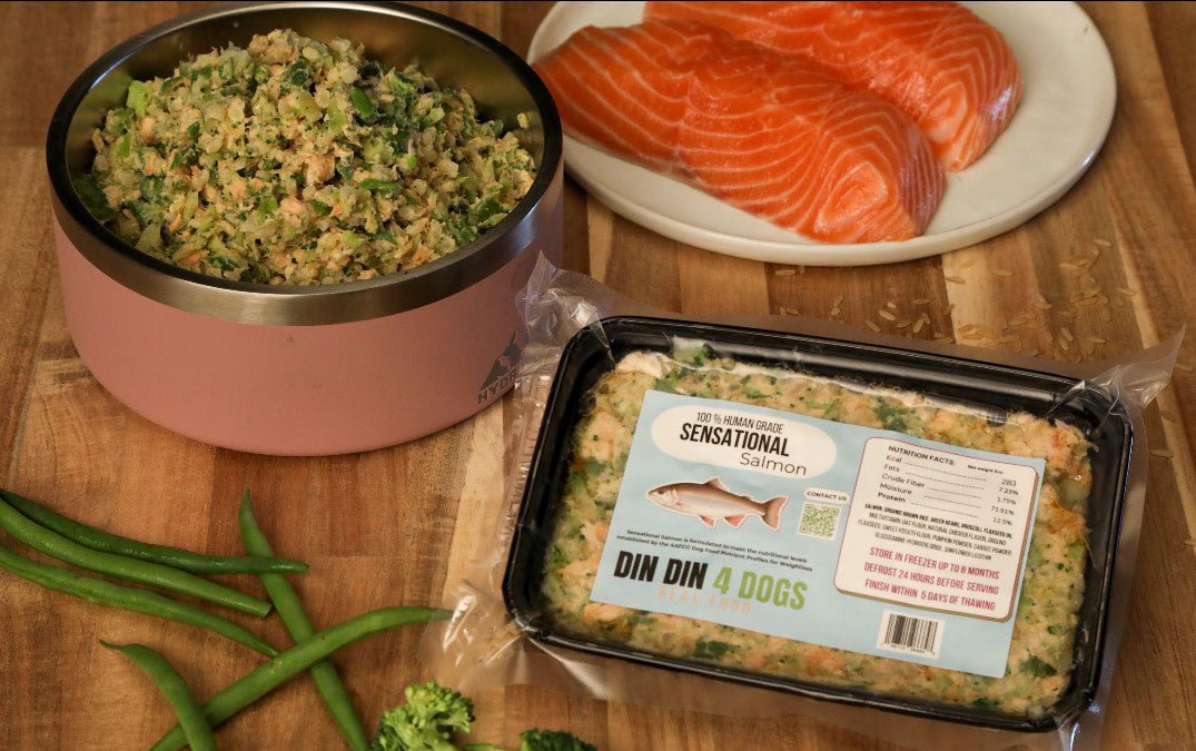 Sensational Salmon - case includes 24, 8oz meals - Din Din 4 Dogs